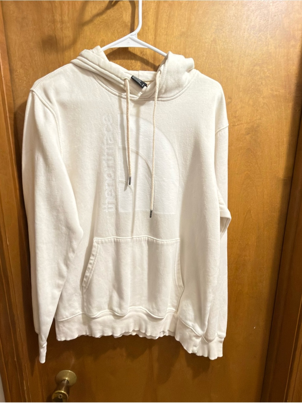 The North Face Cream Embossed Logo Hooded Sweatshirt